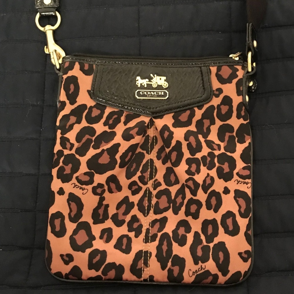 Coach Swingpack Ocelot / Leopard Crossbody Bag